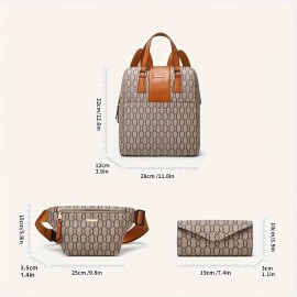 Backpack Three Piece Set - Multi-Purpose, Compact, Ideal for Travel & Daily Use
